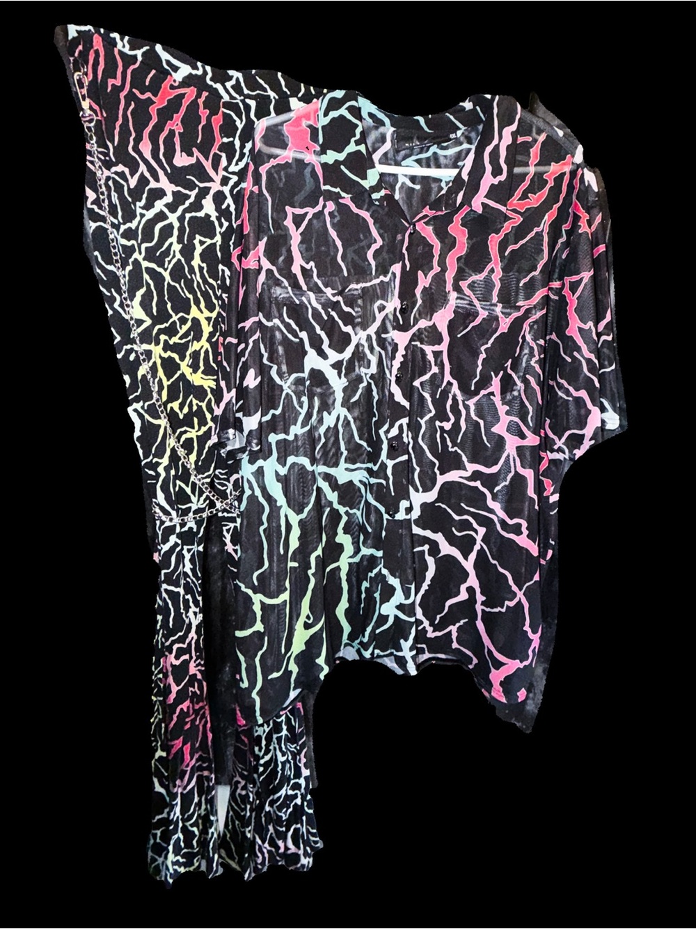 Killstar Dawn Light Mesh Shirt and Glamor Perfection Flares - Picture 2 of 11
